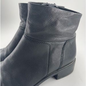 FRANCO SARTO - Benny Womens Leather Stacked Ankle Boots